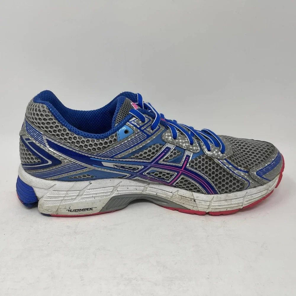 ASICS GT-1000 Run Shoe Women's 8 1/2 Silver Blue T3R5N 927:J.7.8